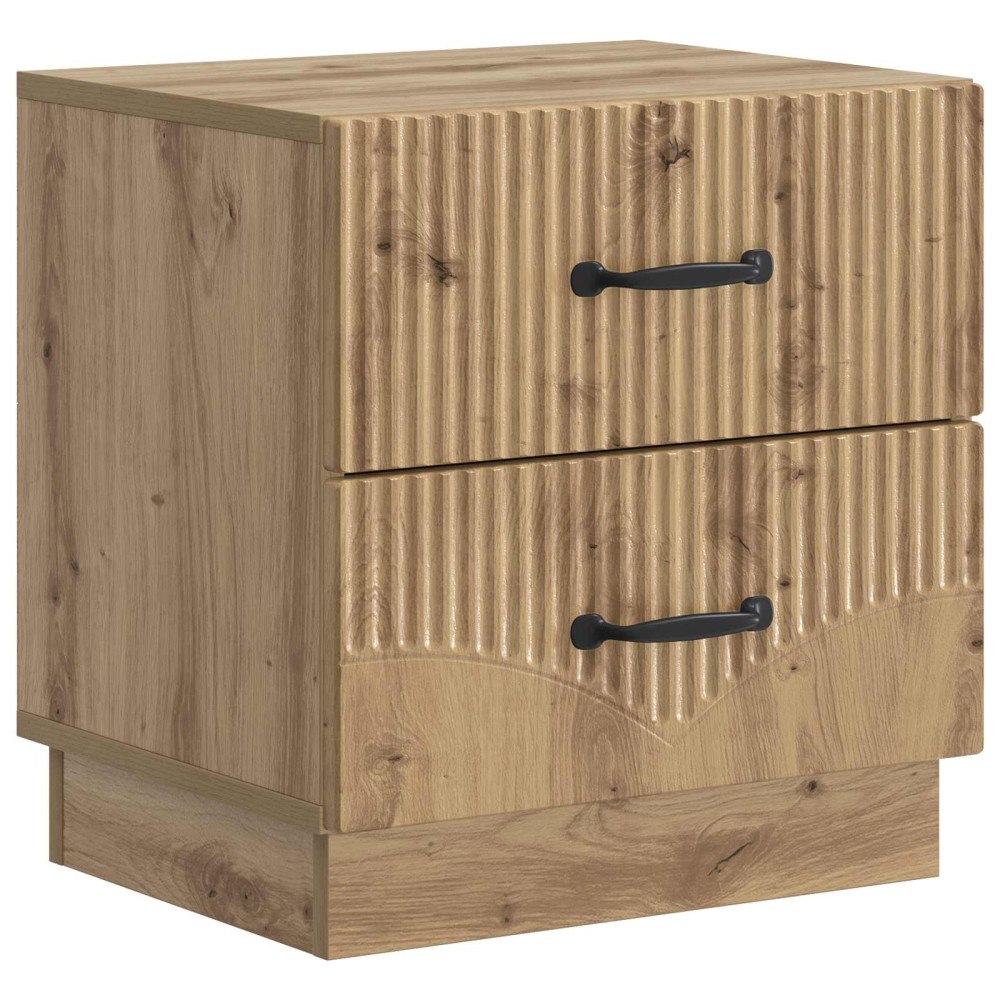 vidaXL Nattduksbord Artisan-ek 43 x 34,5 x 44,5 cm Konstruerat trä