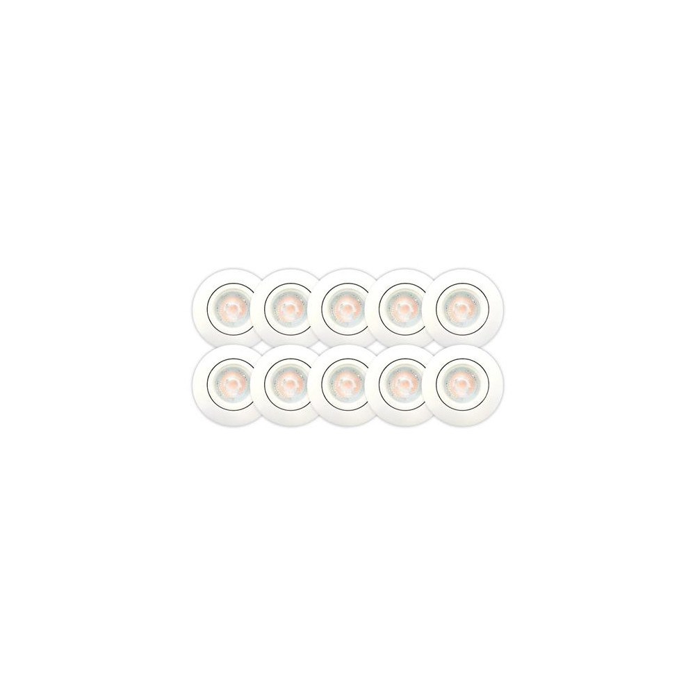 Scan Products  D.T. Luna quick install 2.0 10-pack downlight ISO GU10 matt vit 3...