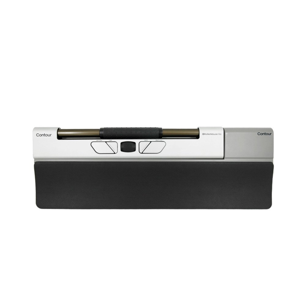 CONTOUR Contour RollerMouse Go - centrerad mus - antibakteriell yta, hög motståndskraft mot desinfektionsmedel - med RollerMouse...
