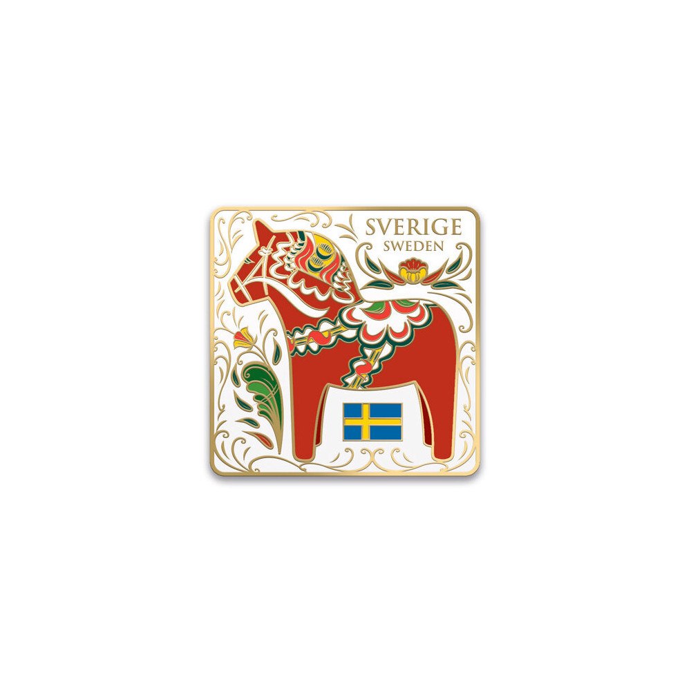 Nordic Souvenir Magnet Dalahäst Röd Sweden Sverige