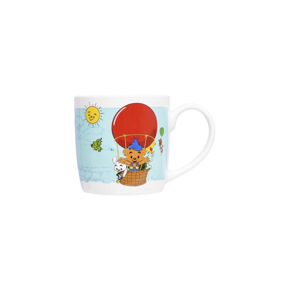 Nordic Souvenir Mugg Tre vänner i luftballong, turkos, 27 cl
