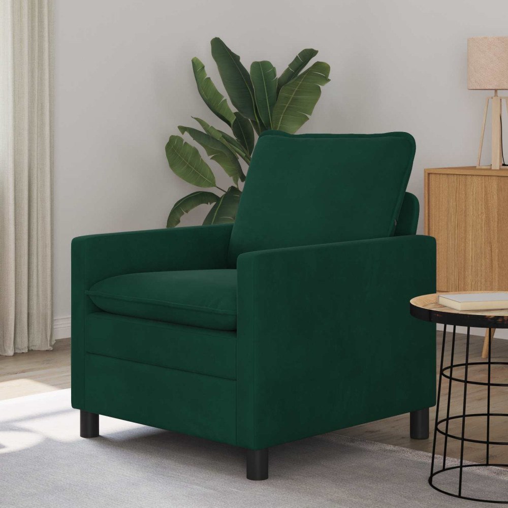 vidaXL Soffa Mörkgrön 76 x 81 x 87,5 cm Sammet