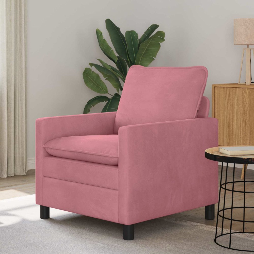 vidaXL Soffa Rosa 76 x 81 x 87,5 cm Sammet