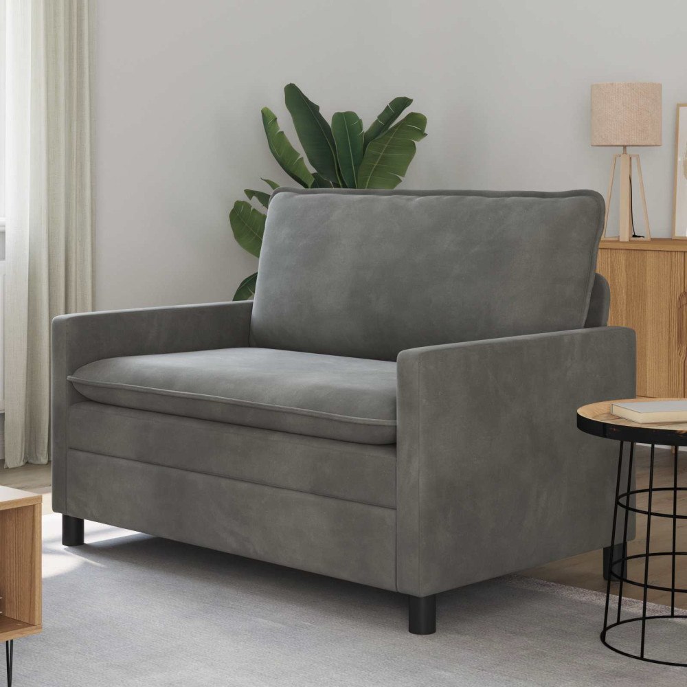 vidaXL Soffa Mörkgrå 126 x 81 x 87,5 cm Sammet
