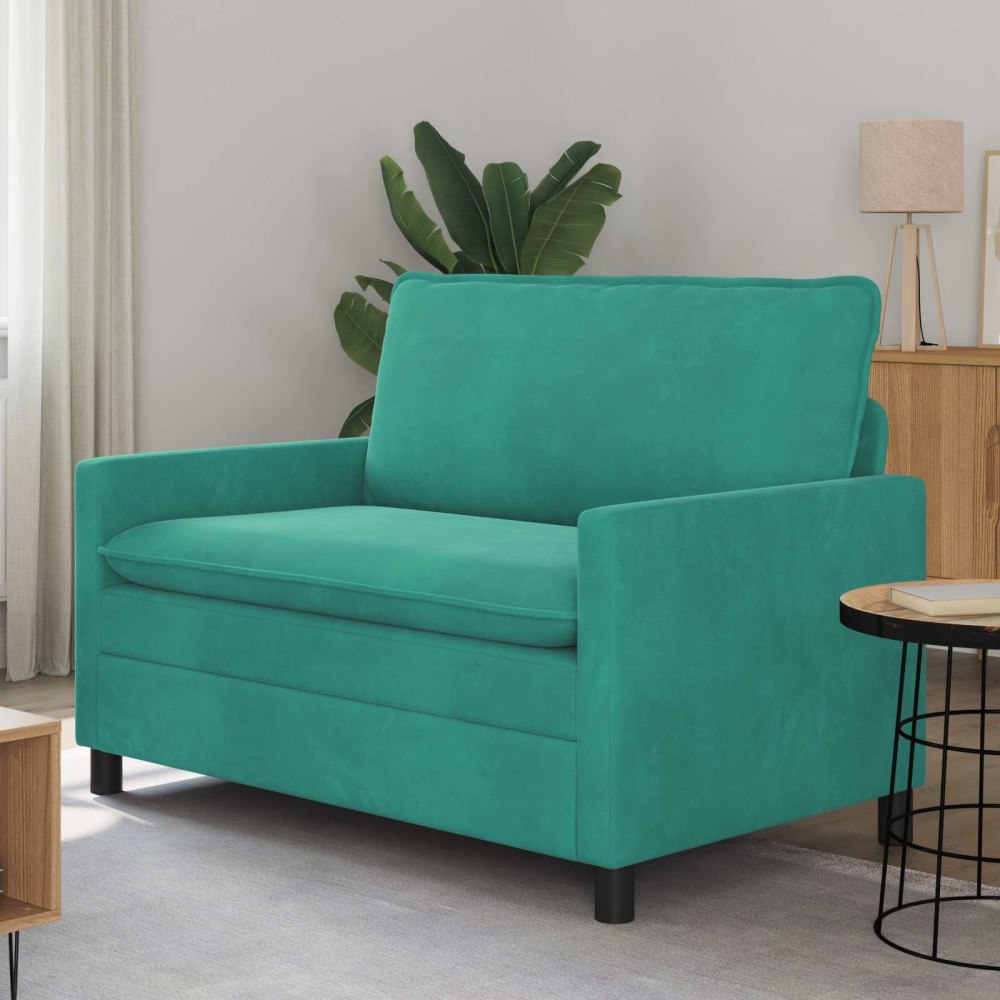 vidaXL Soffa Turkos 126 x 81 x 87,5 cm Sammet