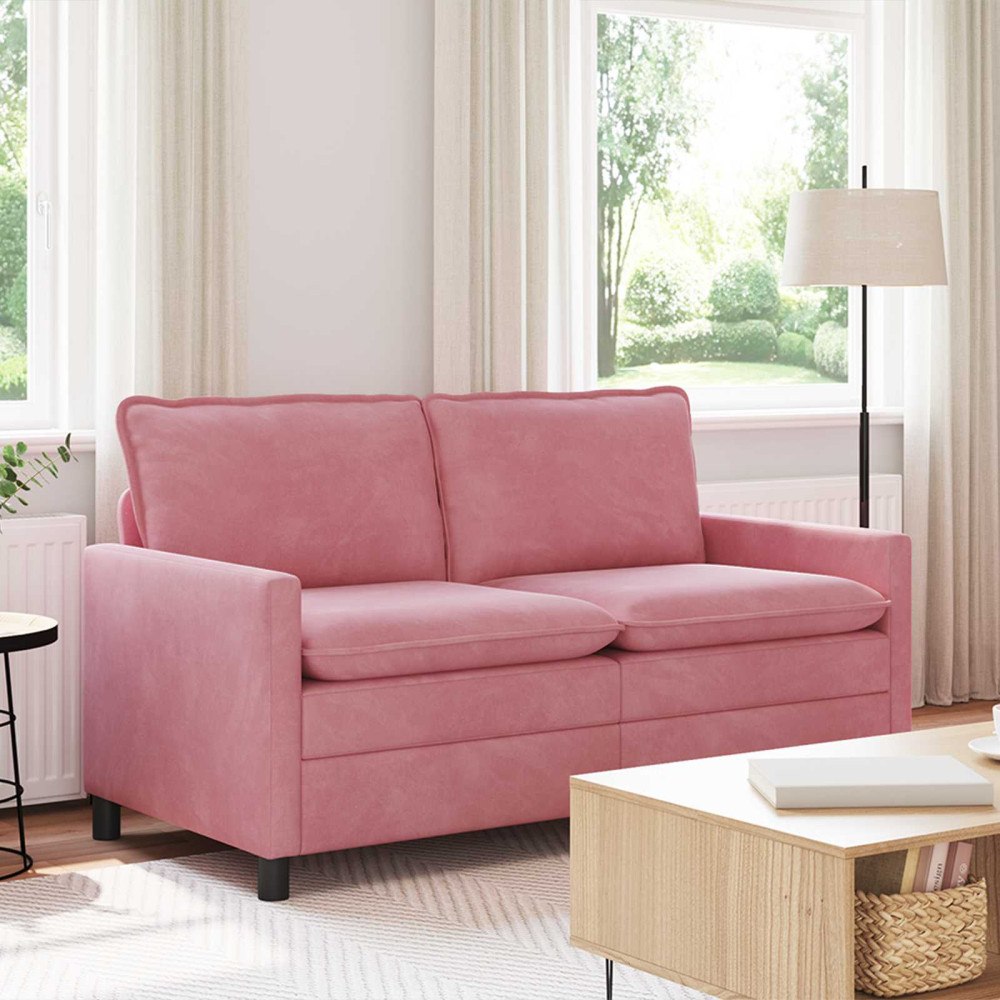 vidaXL Soffa Rosa 156 x 81 x 87,5 cm Sammet