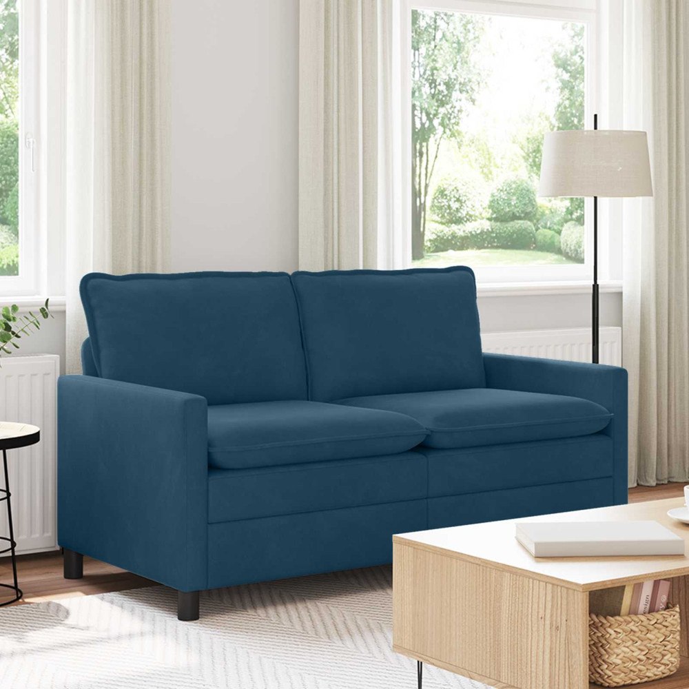 vidaXL Soffa Blå 156 x 81 x 87,5 cm Sammet