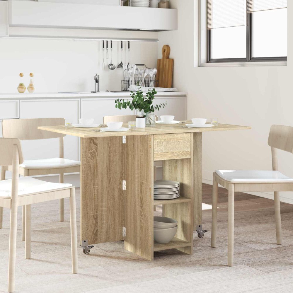 vidaXL Matbord 115 x 70 x 75 cm Konstruerat trä Sonoma-ek Rektangulär