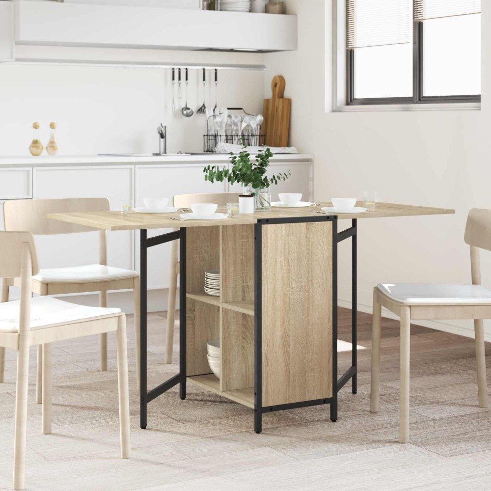 vidaXL Matbord 144 x 60 x 75 cm Konstruerat trä Sonoma-ek Rektangulär