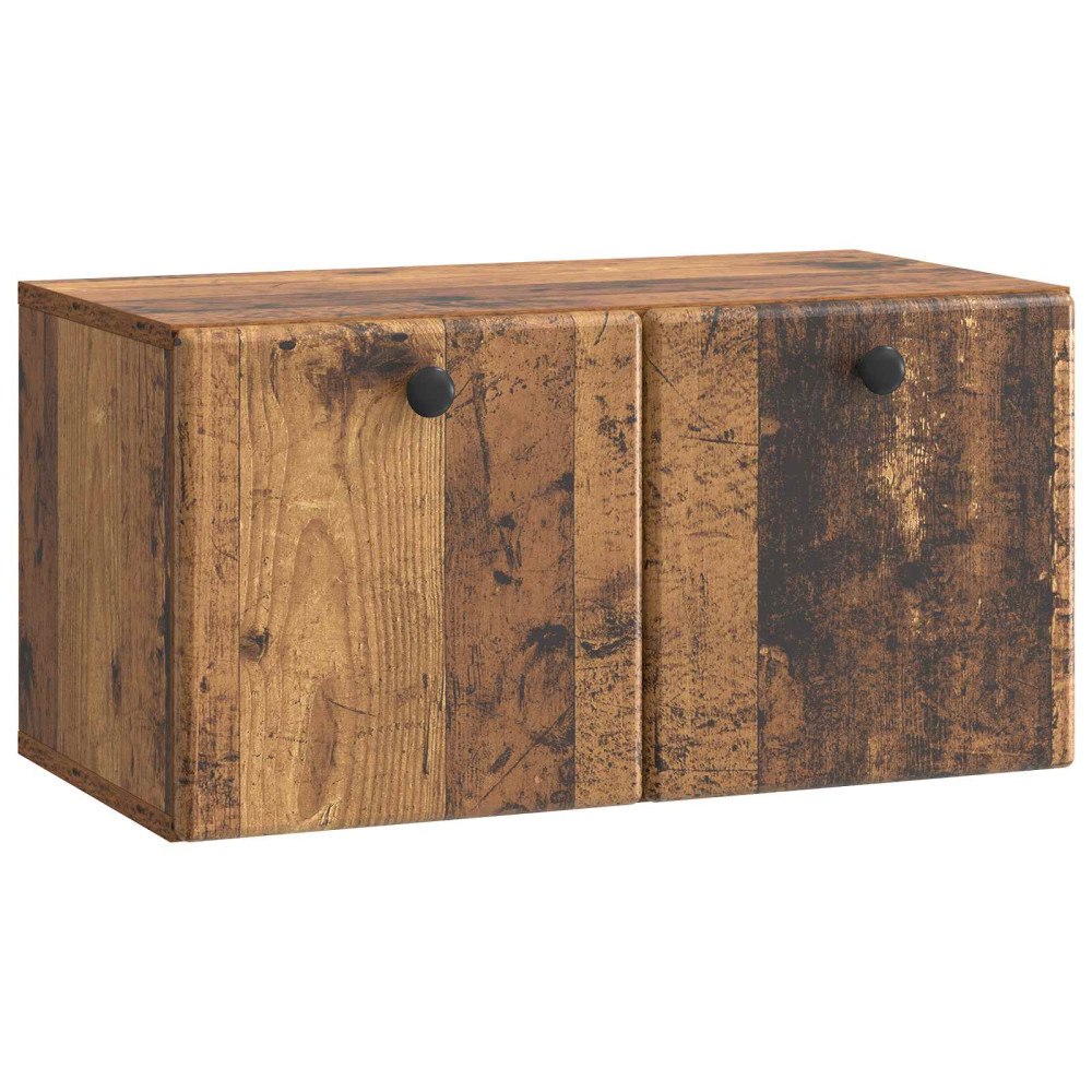 vidaXL Väggmonterad TV-bänk 59,5 x 31 x 30 cm Gammalt trä