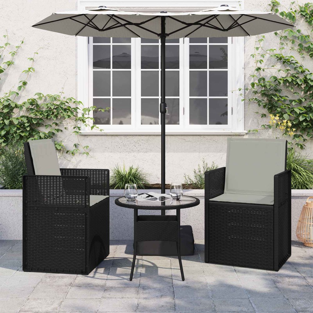 vidaXL Sitt- och Ryggkuddar 2 pcs Ljusgrå 47 x 45 x 2 cm Polyester