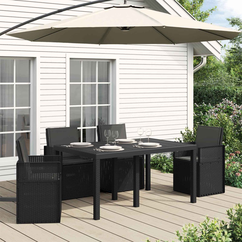 vidaXL Sitt- och Ryggkuddar 4 pcs Antracit 47 x 45 x 2 cm Polyester