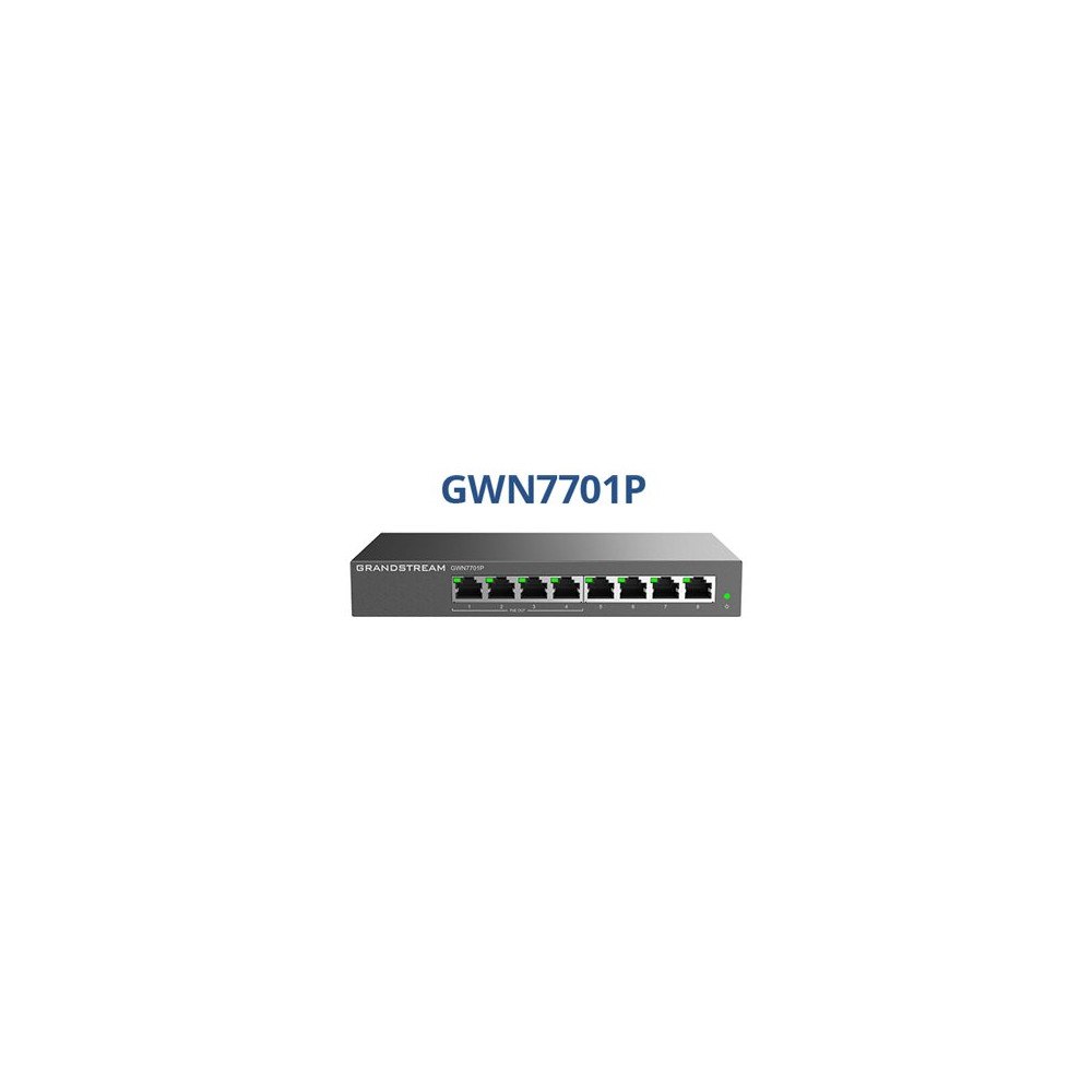 Grandstream Networks Grandstream GWN7700 Series GWN7701P - switch - 8 portar - ohanterad