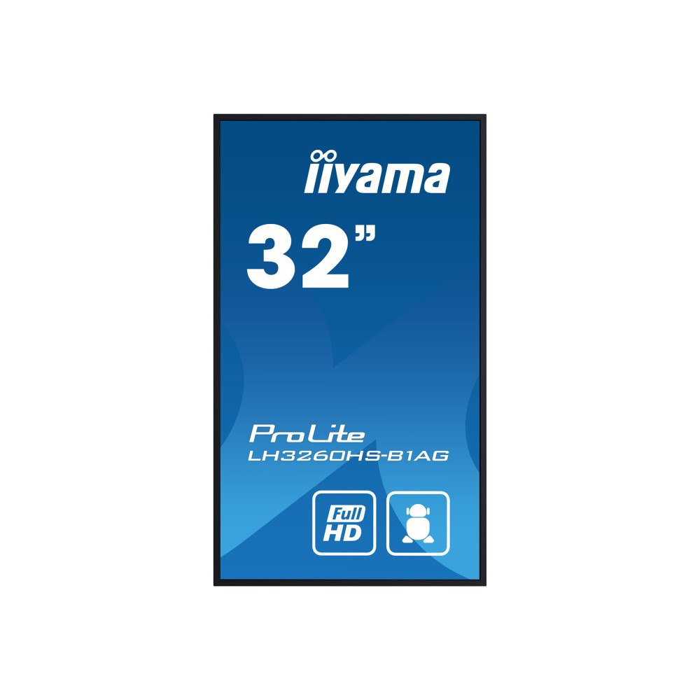 Iiyama iiyama ProLite LH3260HS-B1AG 32" Klass (31.5" visbar) LED-bakgrundsbelyst LCD-skärm - Full HD - för digital skyltning