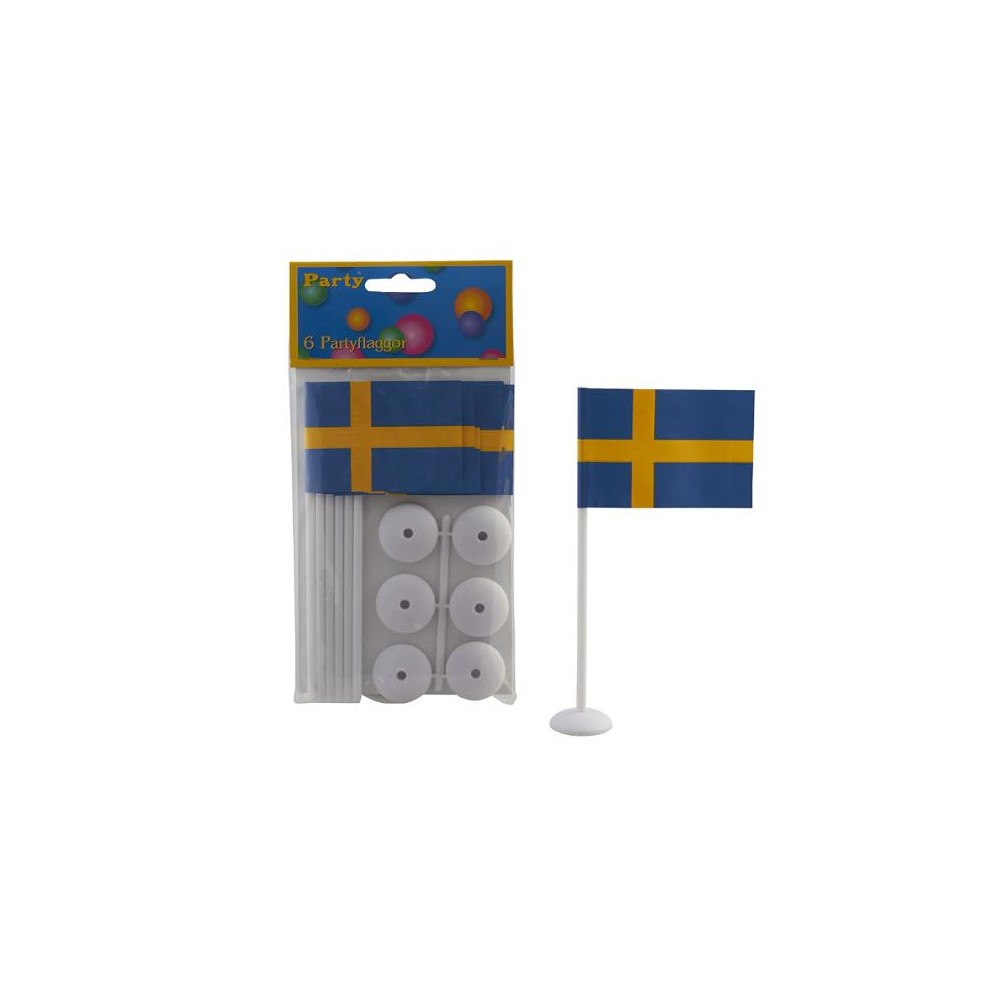 Festive Bordsflagga FESTIVE m.fot 5x8cm 6/fp