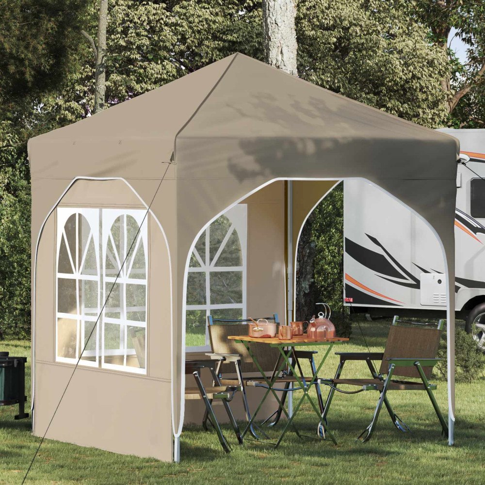 vidaXL Pop-up Partytält 192 x 192 x 245 cm Gräddvit
