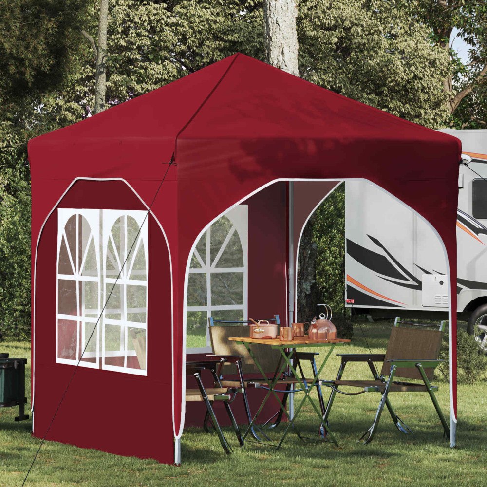 vidaXL Pop-up Partytält 192 x 192 x 245 cm Vinröd