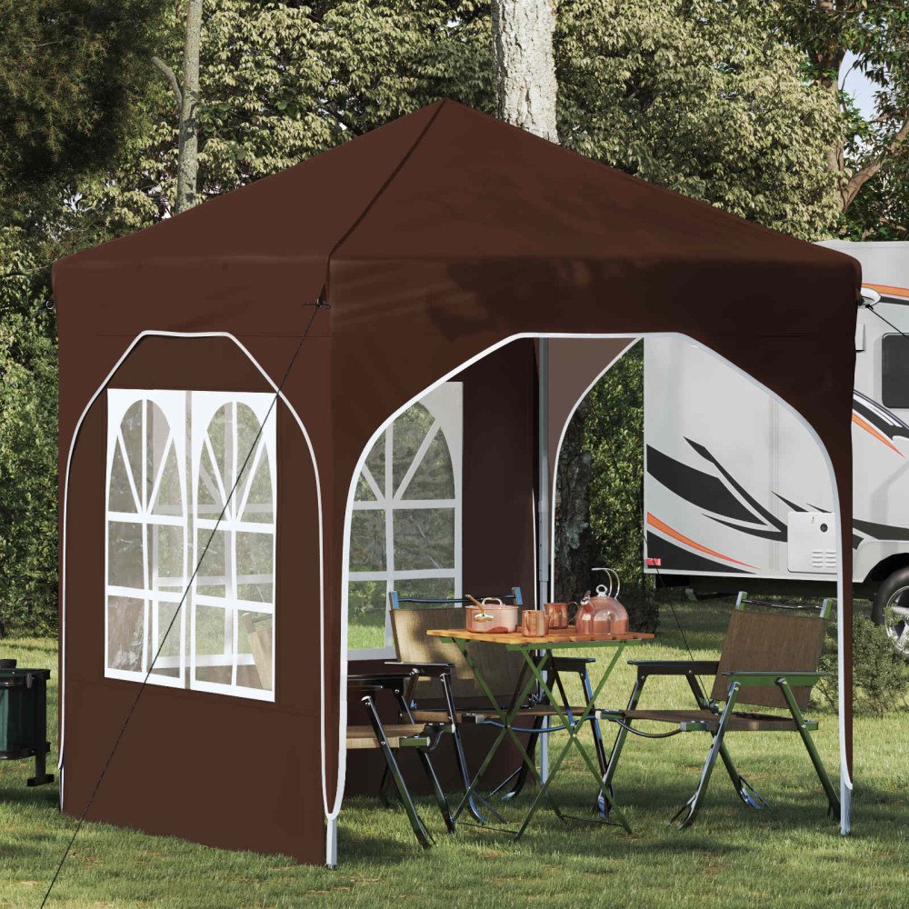 vidaXL Pop-up Partytält 192 x 192 x 245 cm Brun