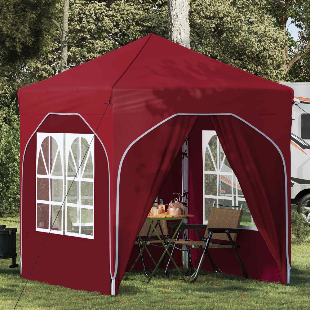 vidaXL Pop-up Partytält 192 x 192 x 245 cm Vinröd