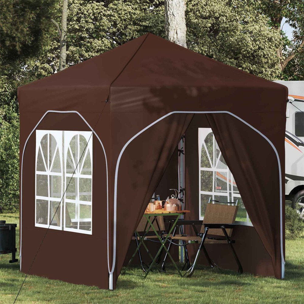 vidaXL Pop-up Partytält 192 x 192 x 245 cm Brun