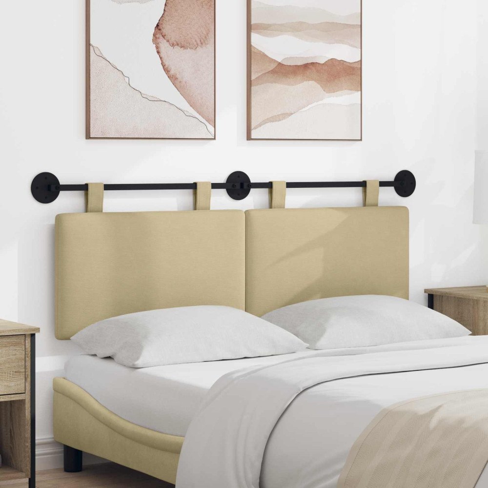 vidaXL Hängande sänggavel Kordread tyg