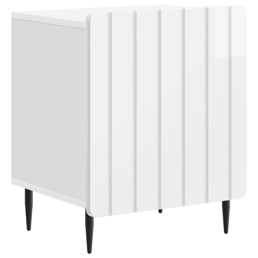 vidaXL Nattduksbord Vit högglans 43 x 34,5 x 52 cm Konstruerat trä
