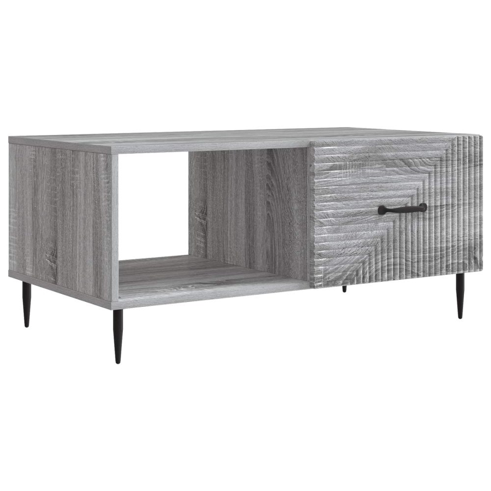 vidaXL Kaffeebord Grå sonoma-ek 90 x 50 x 40 cm Konstruerat trä