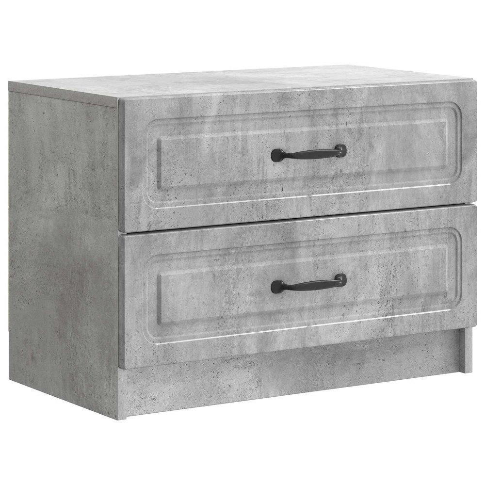 vidaXL Nattduksbord Betonggrå 62 x 34,5 x 44,5 cm Konstruerat trä