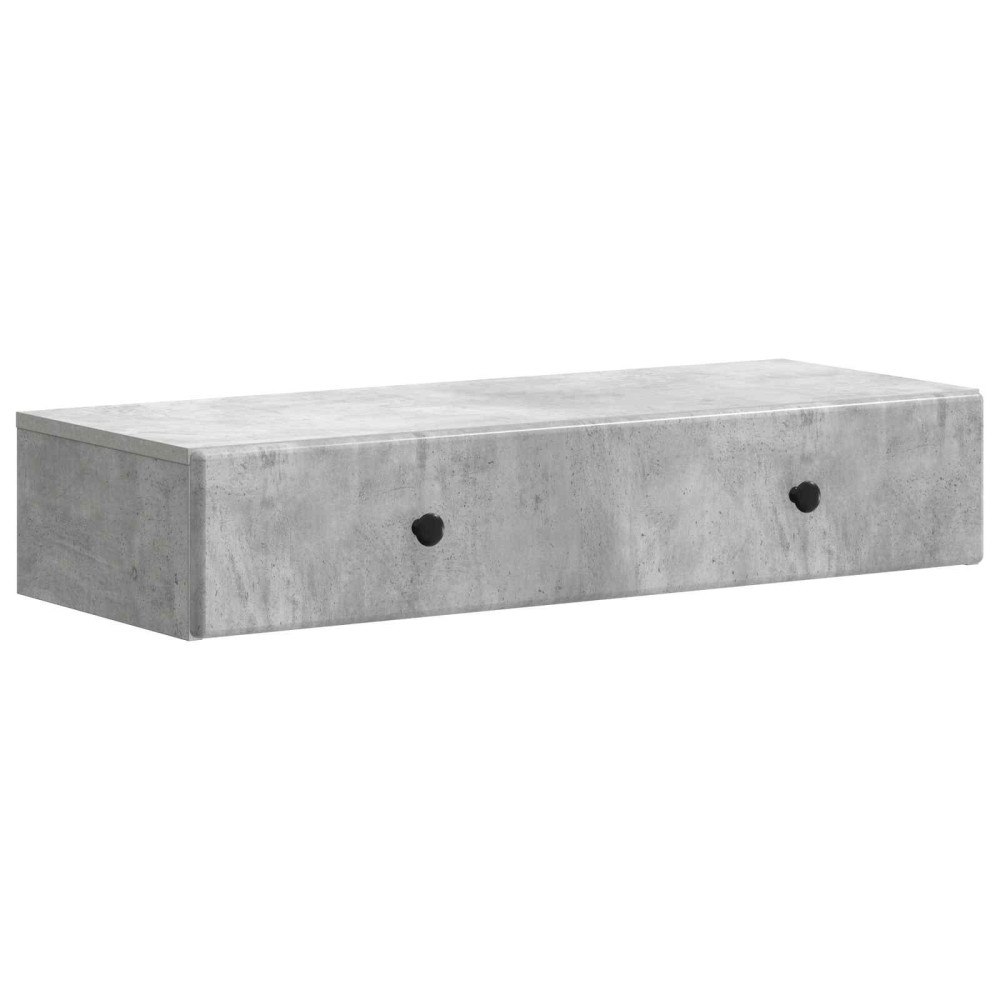 vidaXL Väggmonterad sidobord Betonggrå 87,5 x 34,5 x 17 cm
