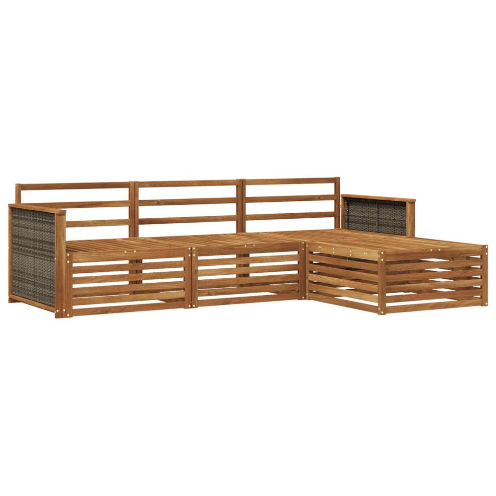 vidaXL Utomhussoffset Naturlig 249,5 x 162,5 x 73 cm Massivt Akaciaträ