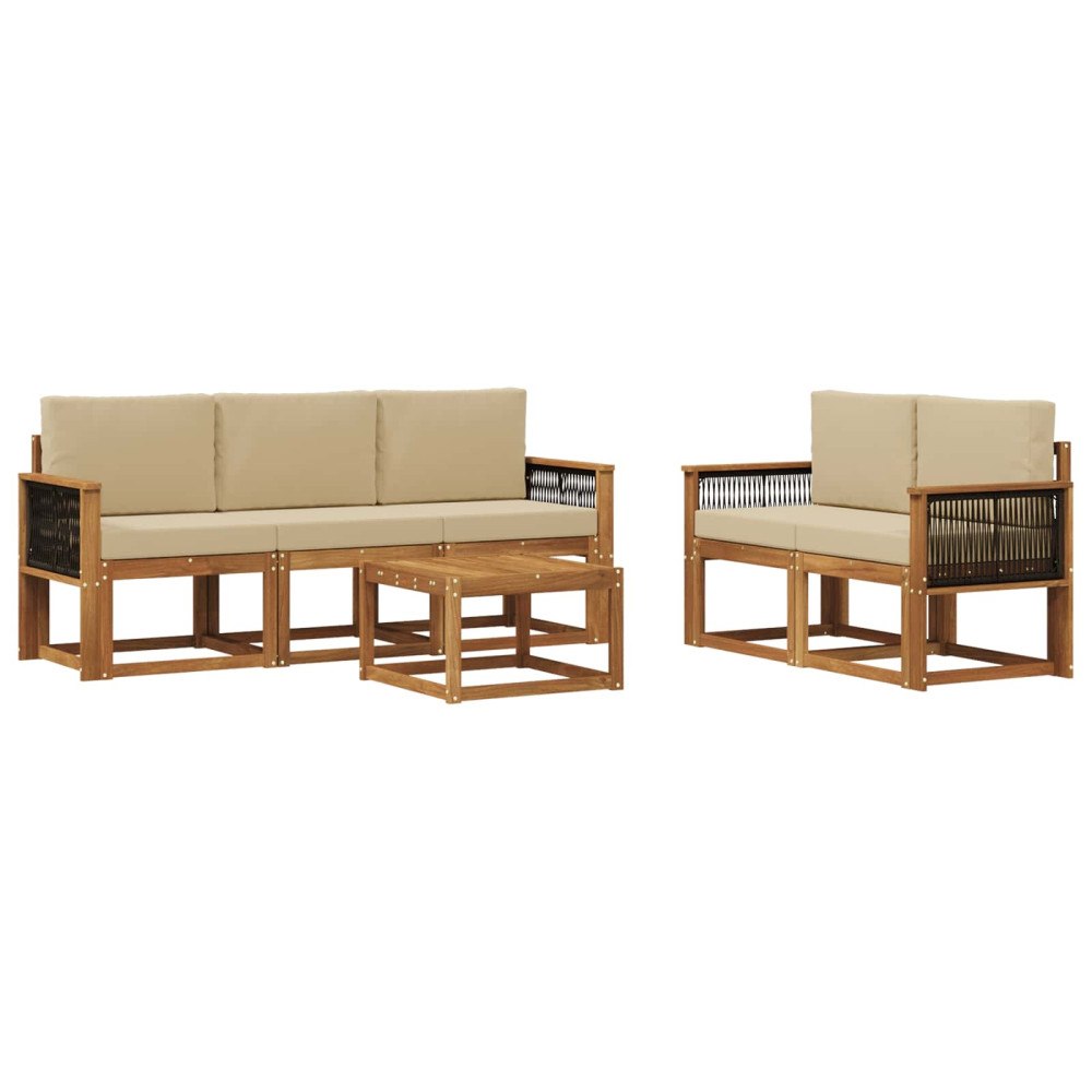 vidaXL Utomhussoffset 6 st