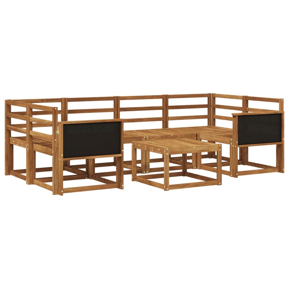 vidaXL Utomhussoffset 5 st Naturlig Massivt Akaciaträ