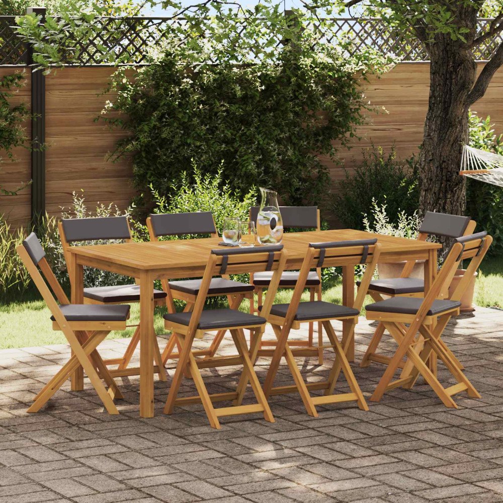 vidaXL Utemöbler Bistro Stolar 8 pcs Mörkgrå 40 x 53 x 80 cm