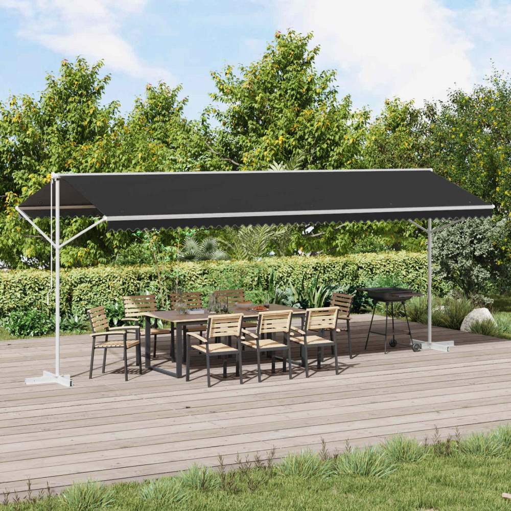vidaXL Fristående markis Antracit 6 x 3 m Polyester