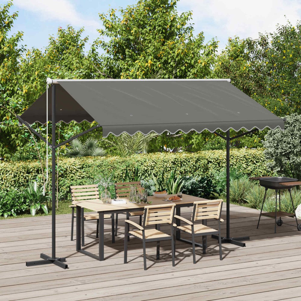 vidaXL Fristående markis Grå 3 x 3 m Polyester