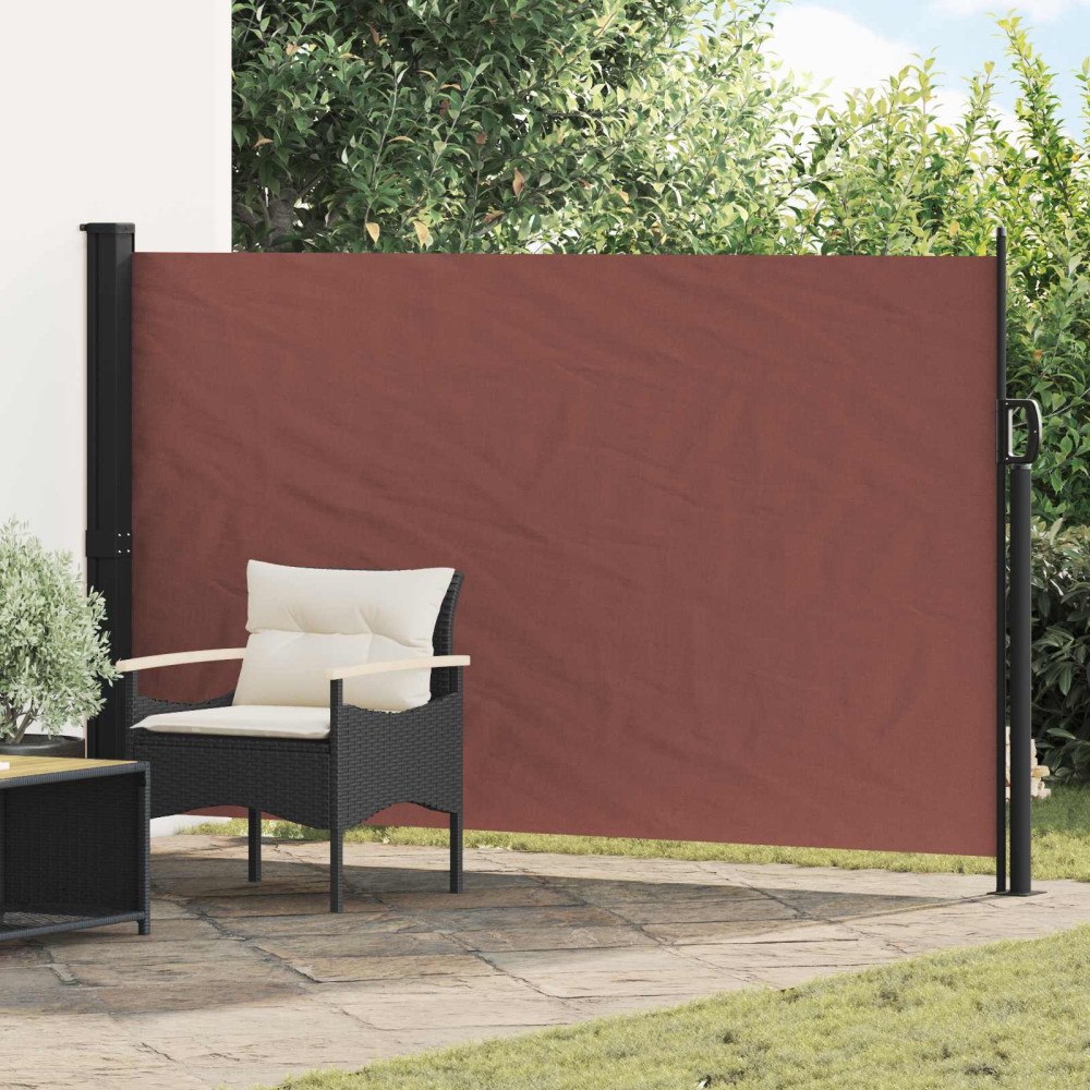 vidaXL Utfällbar sidomarkis Brun 300 x 170 cm Polyester