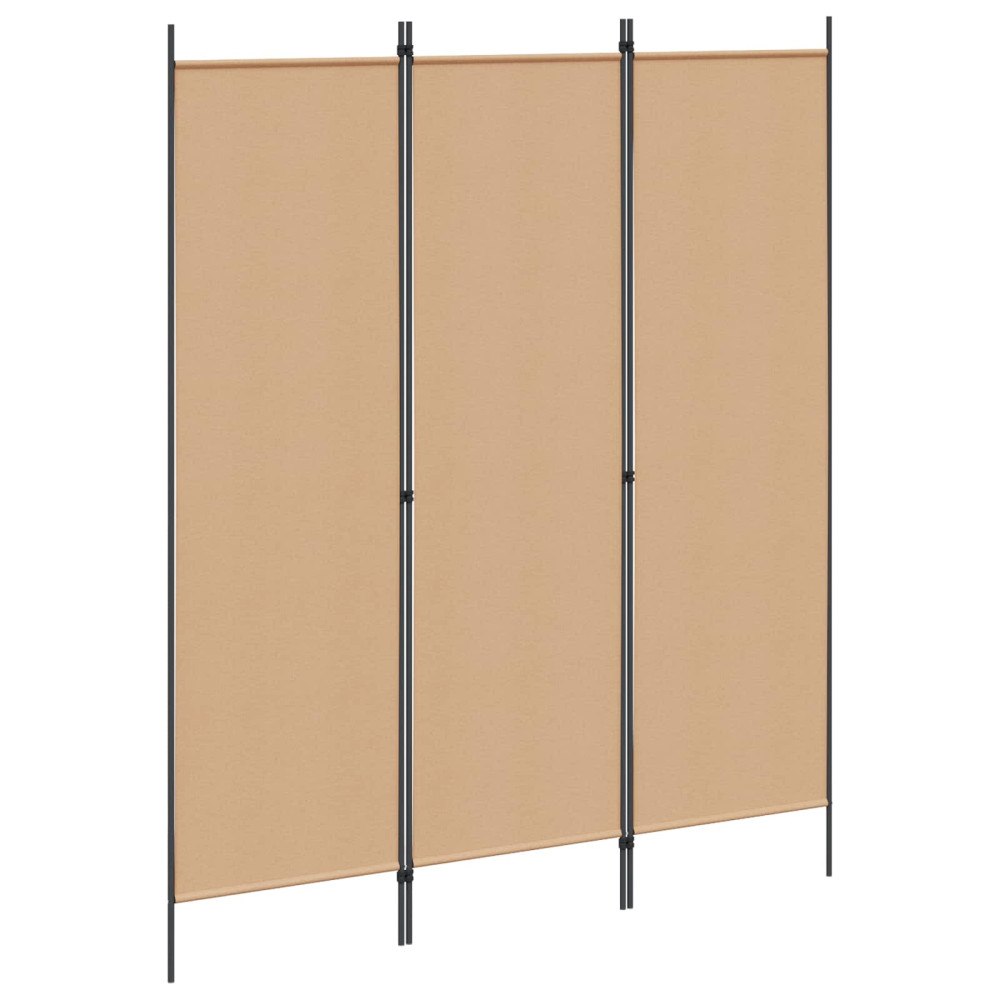 vidaXL 3-panelers rumskärm Beige 150 x 180 cm Tyg