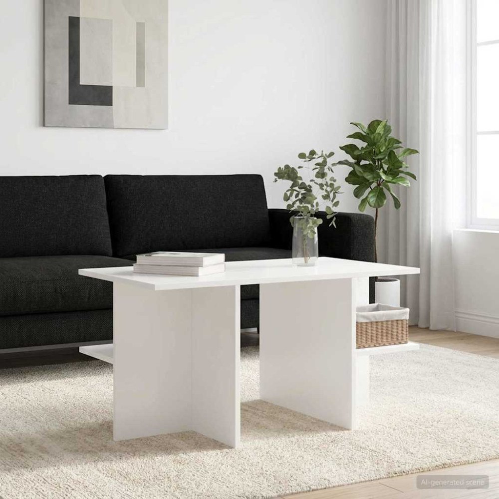 vidaXL Kaffeebord Vit 87 x 50 x 45 cm Konstruerat trä