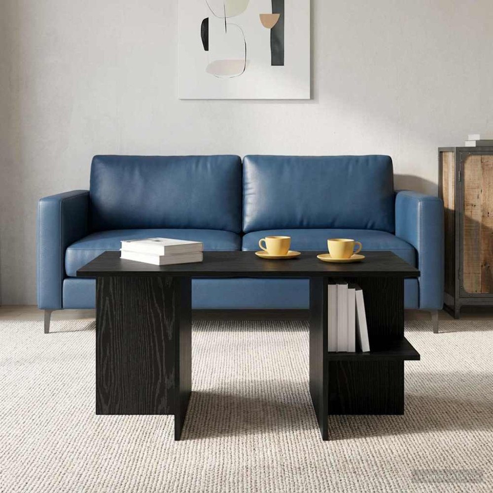 vidaXL Kaffeebord Svart ek 87 x 50 x 45 cm Konstruerat trä