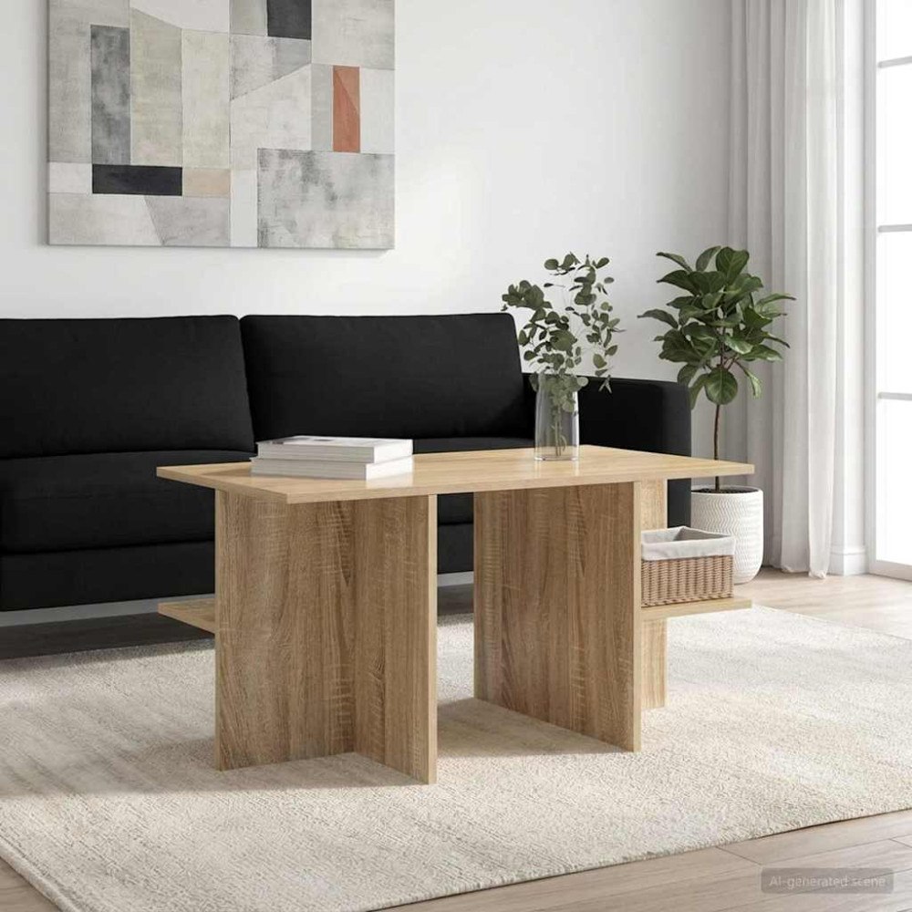 vidaXL Kaffeebord Sonoma-ek 87 x 50 x 45 cm Konstruerat trä