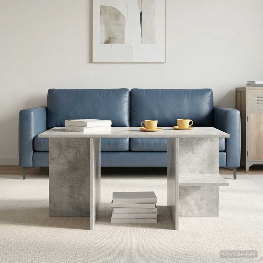 vidaXL Kaffeebord Betonggrå 87 x 50 x 45 cm Konstruerat trä