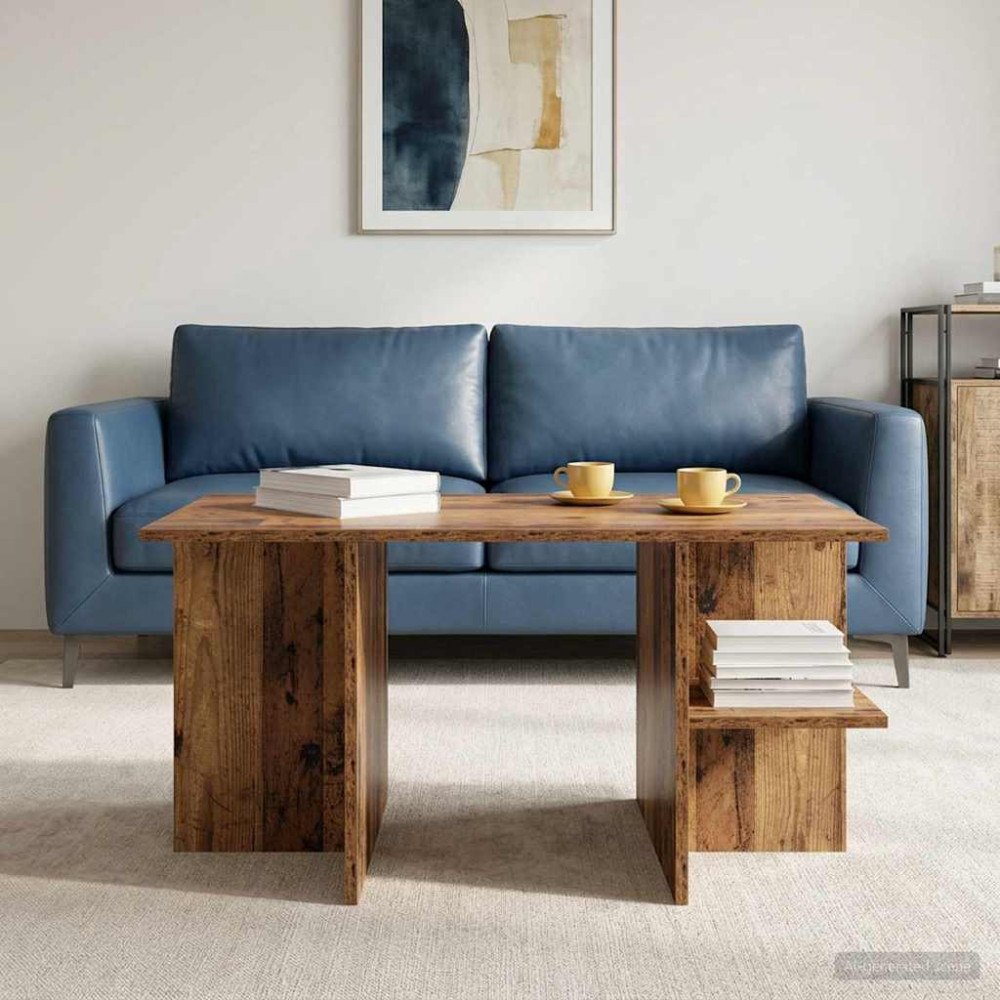 vidaXL Kaffeebord Gammalt trä 87 x 50 x 45 cm Konstruerat trä