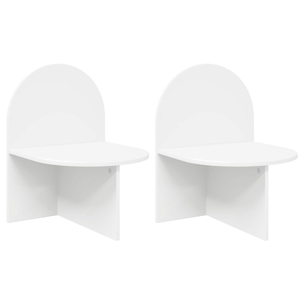 vidaXL Sängbord 2 pcs Vit 48 x 49 x 65 cm Konstruerat trä