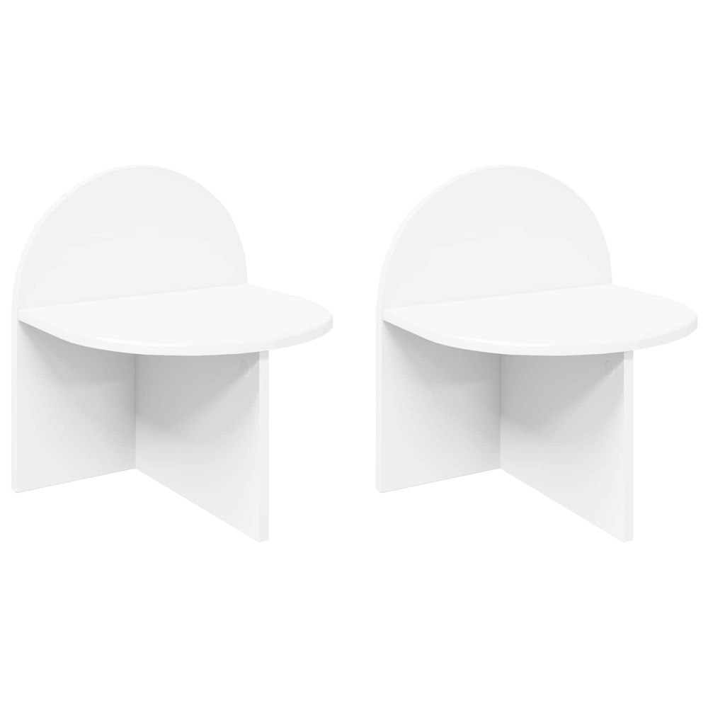 vidaXL Sängbord 2 pcs Vit 40 x 35,5 x 45,5 cm Konstruerat trä