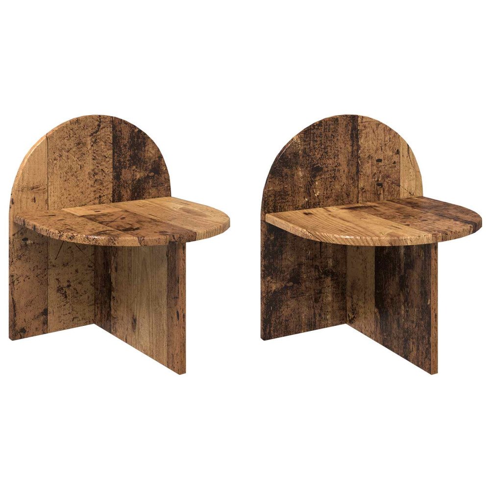 vidaXL Sängbord 2 pcs Gammalt trä 40 x 35,5 x 45,5 cm Konstruerat trä