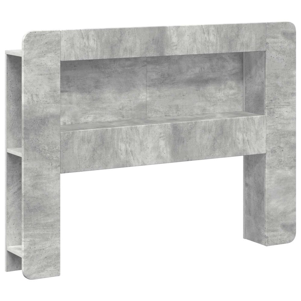 vidaXL Sänggavelsskåp med lagring Betonggrå Konstruerat trä