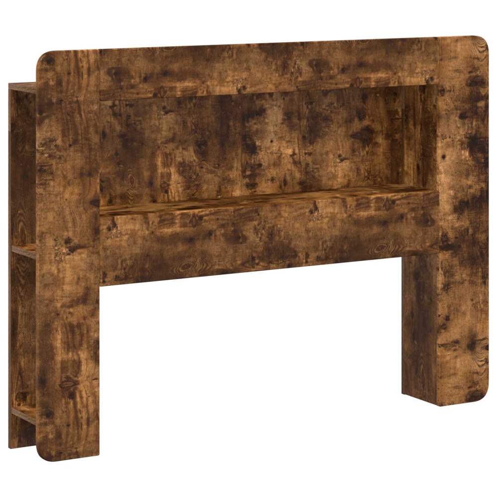 vidaXL Sänggavelsskåp med lagring Rökt ek Konstruerat trä