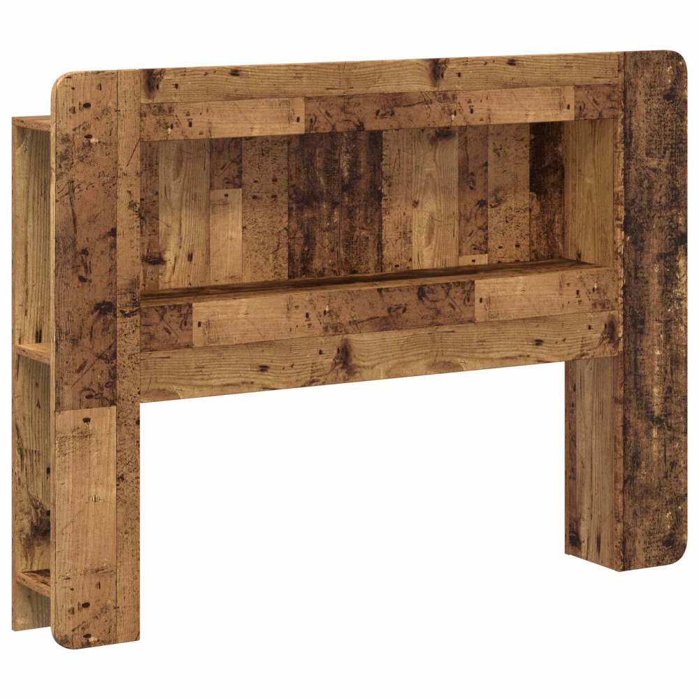 vidaXL Sänggavelsskåp med lagring Gammalt trä Konstruerat trä