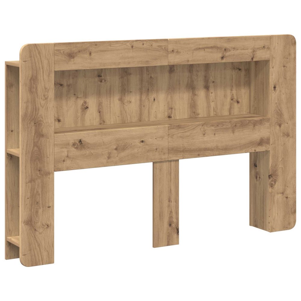 vidaXL Sänggavelsskåp med lagring Artisan-ek Konstruerat trä