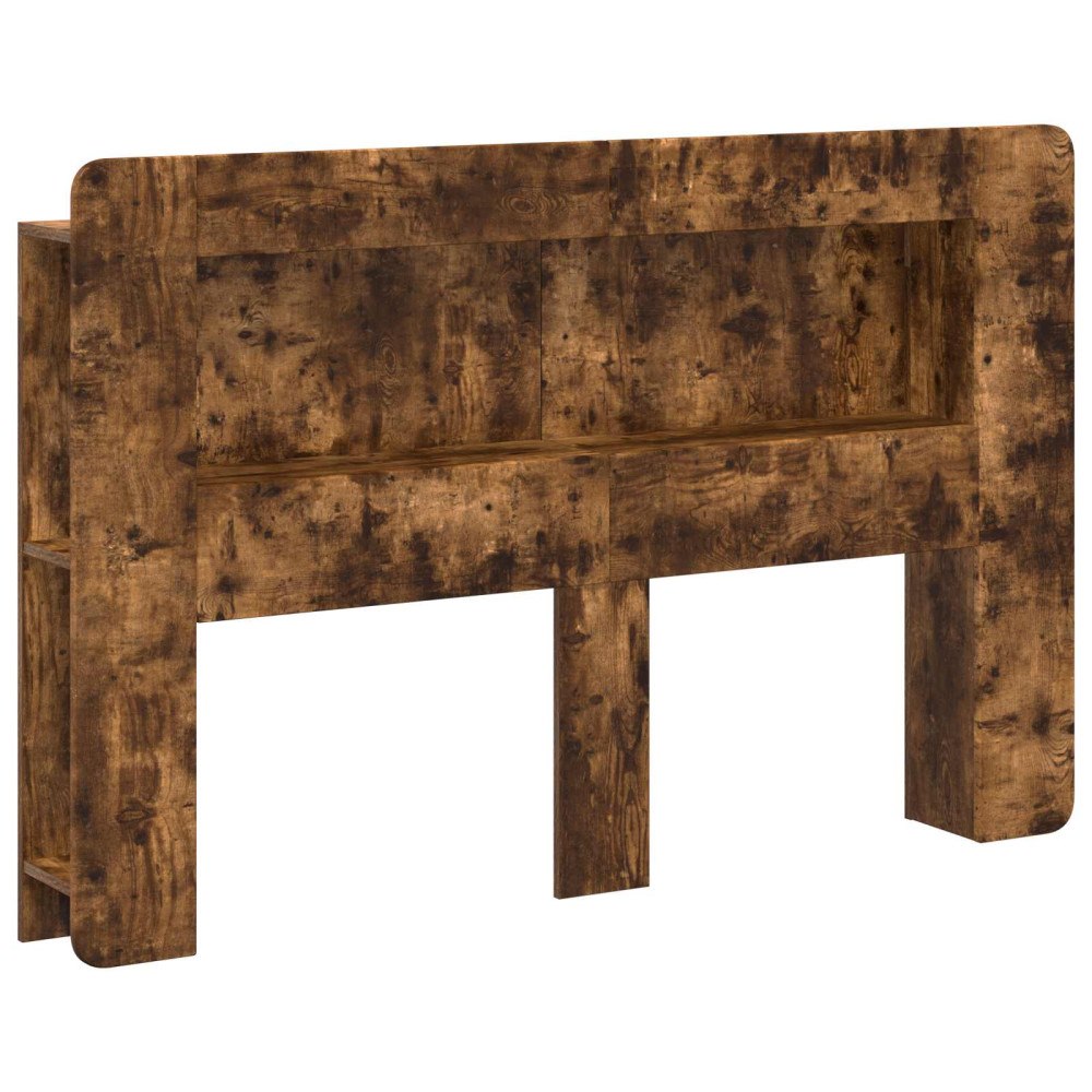 vidaXL Sänggavelsskåp med lagring Rökt ek Konstruerat trä